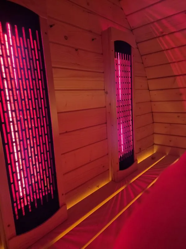Infrared sauna panels up close